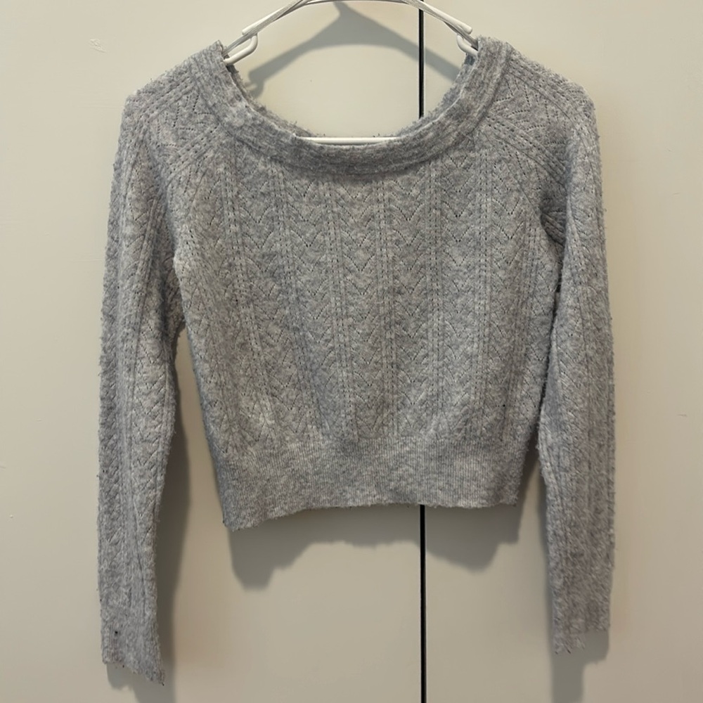 Jessica Simpson Light Blue/Grey Knit Sweater
